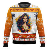 Hooktab Wonder Woman Ugly Christmas Sweater
