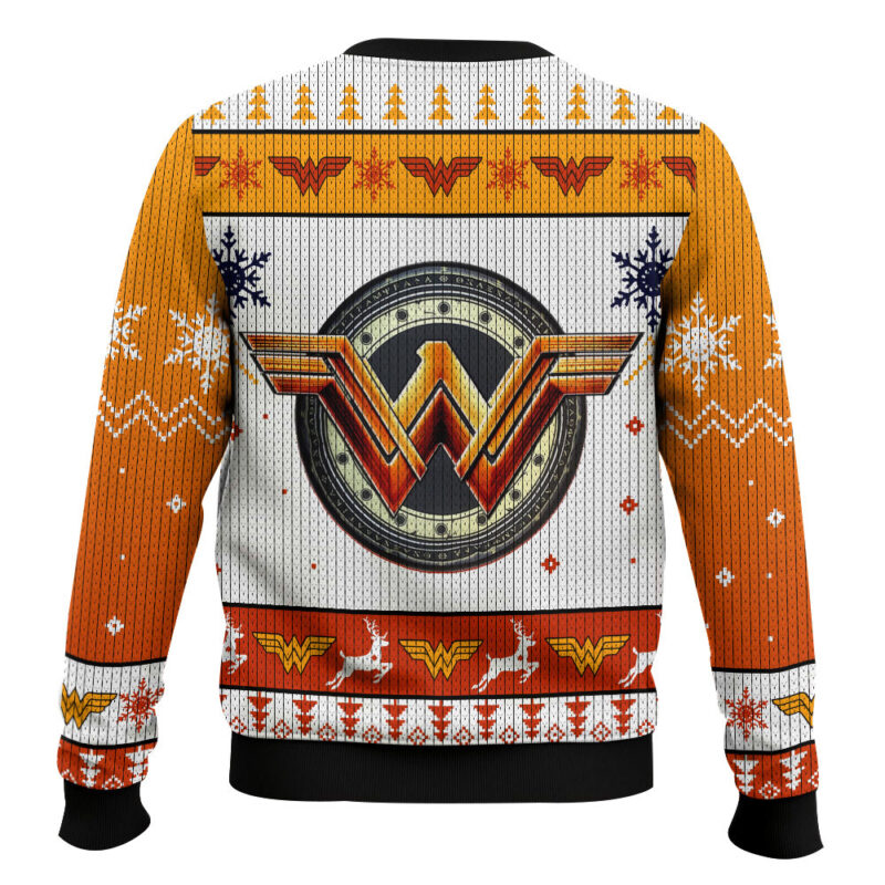 Hooktab Wonder Woman Ugly Christmas Sweater Hooktab Wonder Woman Ugly Christmas Sweater