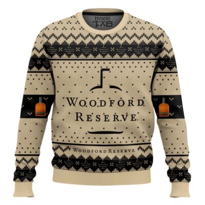 Hooktab Woodford Reserve Bourbon Ugly Christmas Sweater