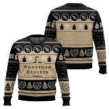 Hooktab Woodford Reserve Bourbon Whisky Ugly Christmas Sweater