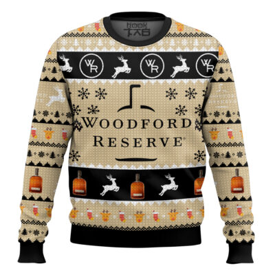 Hooktab Woodford Reserve Reindeer Ugly Christmas Sweater