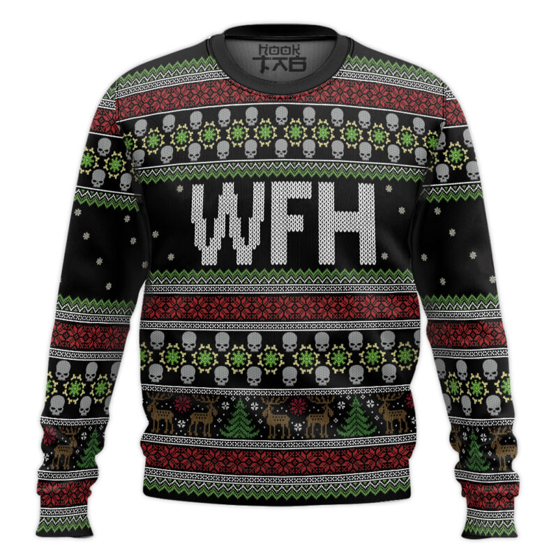 Hooktab Work From Home Ugly Christmas Sweater