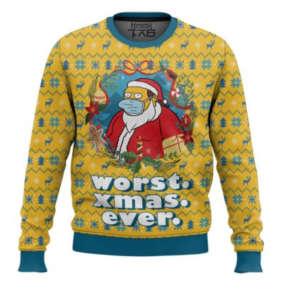 Hooktab Worst Christmas Ever The Simpsons Ugly Christmas Sweater