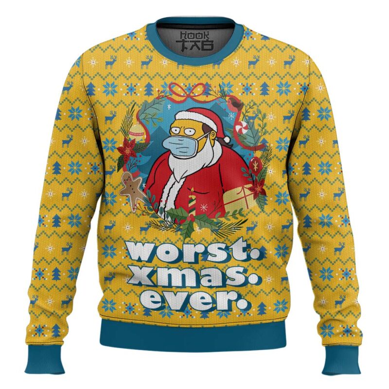 Hooktab Worst Christmas Ever The Simpsons Ugly Christmas Sweater