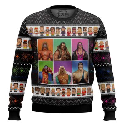 Hooktab WWE Wrestling Legends WWE Ugly Christmas Sweater