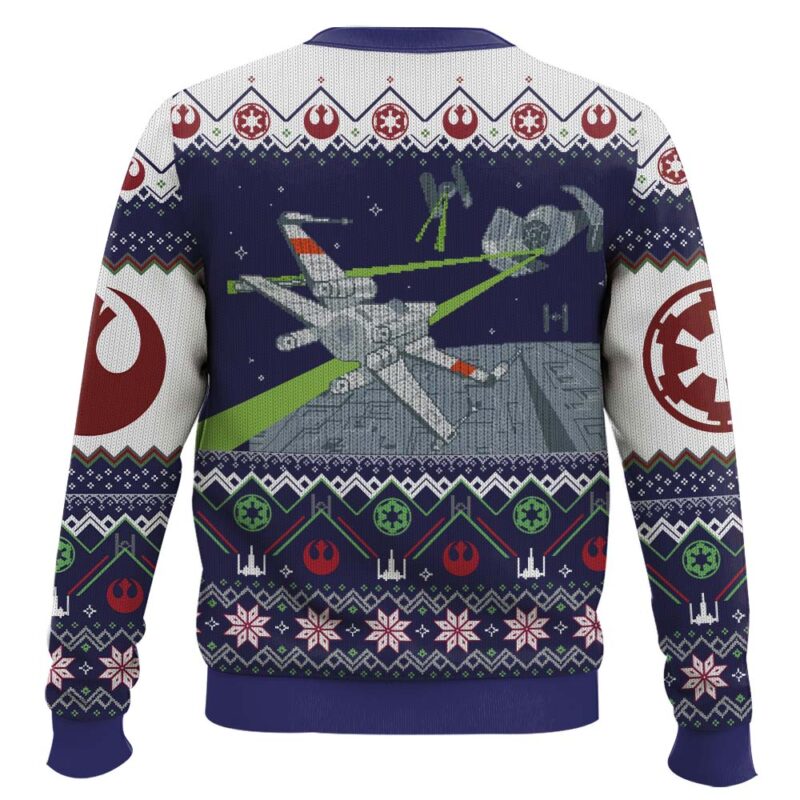 Hooktab X-wing vs TIE Fighter Star Wars Ugly Christmas Sweater Hooktab X-wing vs TIE Fighter Star Wars Ugly Christmas Sweater