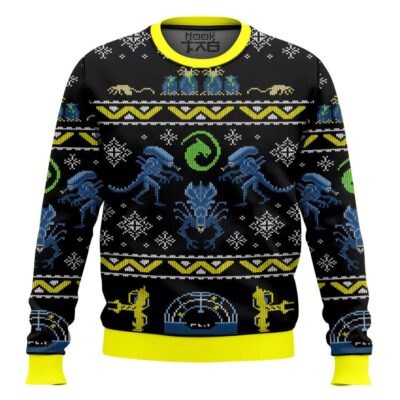 Hooktab Xenomorphs Alien Ugly Christmas Sweater