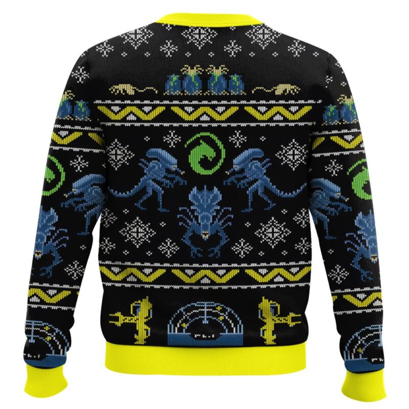 Hooktab Xenomorphs Alien Ugly Christmas Sweater Hooktab Xenomorphs Alien Ugly Christmas Sweater