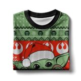 Hooktab Xmas Baby Yoda Starwars Ugly Christmas Sweater