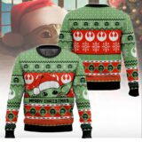 Hooktab Xmas Baby Yoda Starwars Ugly Christmas Sweater