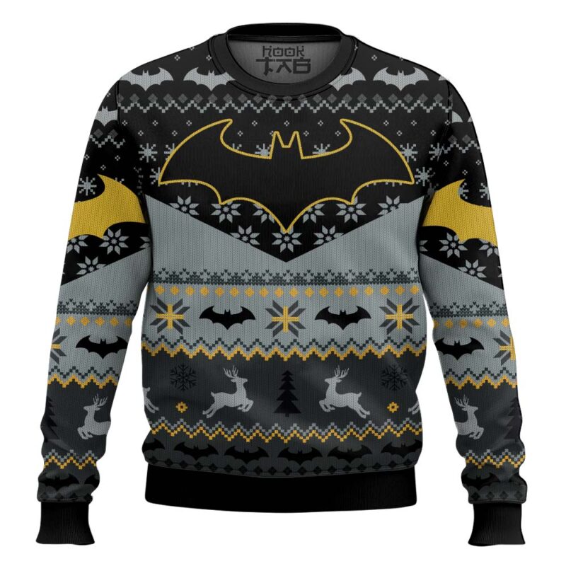 Hooktab Xmas Batman Ugly Christmas Sweater Hooktab Xmas Batman Ugly Christmas Sweater