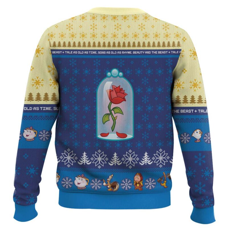 Hooktab Xmas Beauty And The Beast Disney Ugly Christmas Sweater Hooktab Xmas Beauty And The Beast Disney Ugly Christmas Sweater