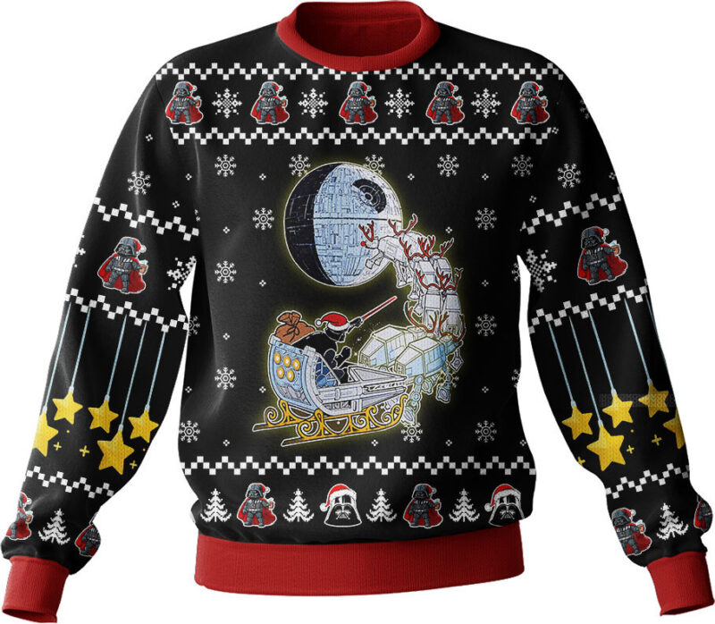 Hooktab Xmas Carriage Star Wars Ugly Christmas Sweater Hooktab Xmas Carriage Star Wars Ugly Christmas Sweater