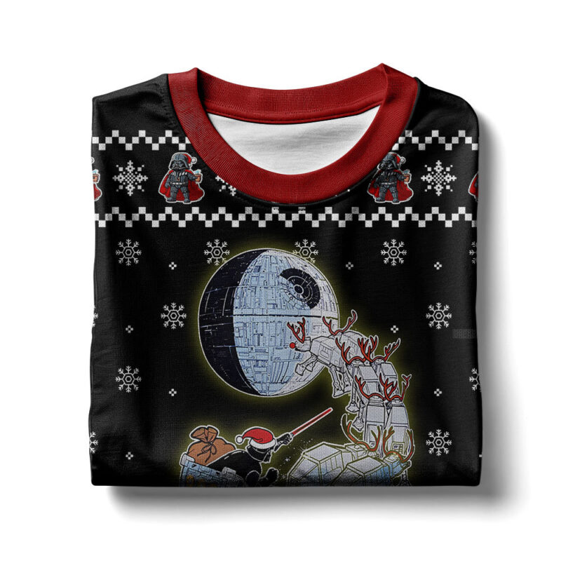 Hooktab Xmas Carriage Star Wars Ugly Christmas Sweater Hooktab Xmas Carriage Star Wars Ugly Christmas Sweater