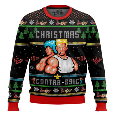 Hooktab Xmas Contra-ssic Contra Ugly Christmas Sweater