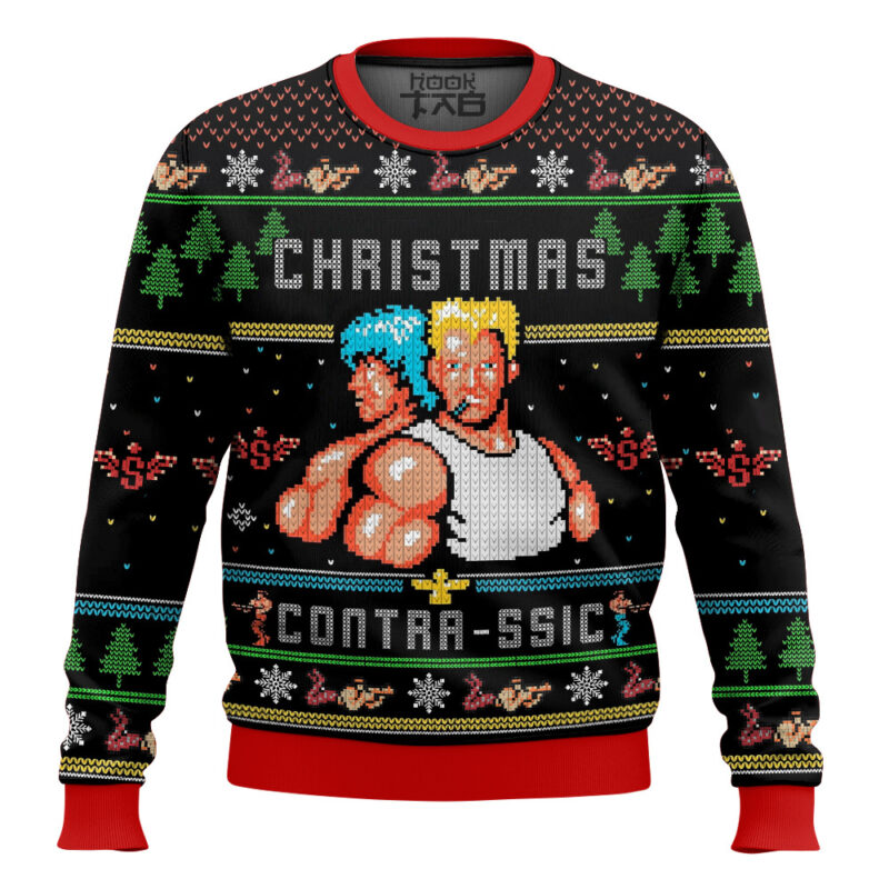 Hooktab Xmas Contra-ssic Contra Ugly Christmas Sweater