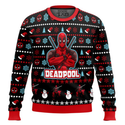 Hooktab Xmas Deadpool Ugly Christmas Sweater