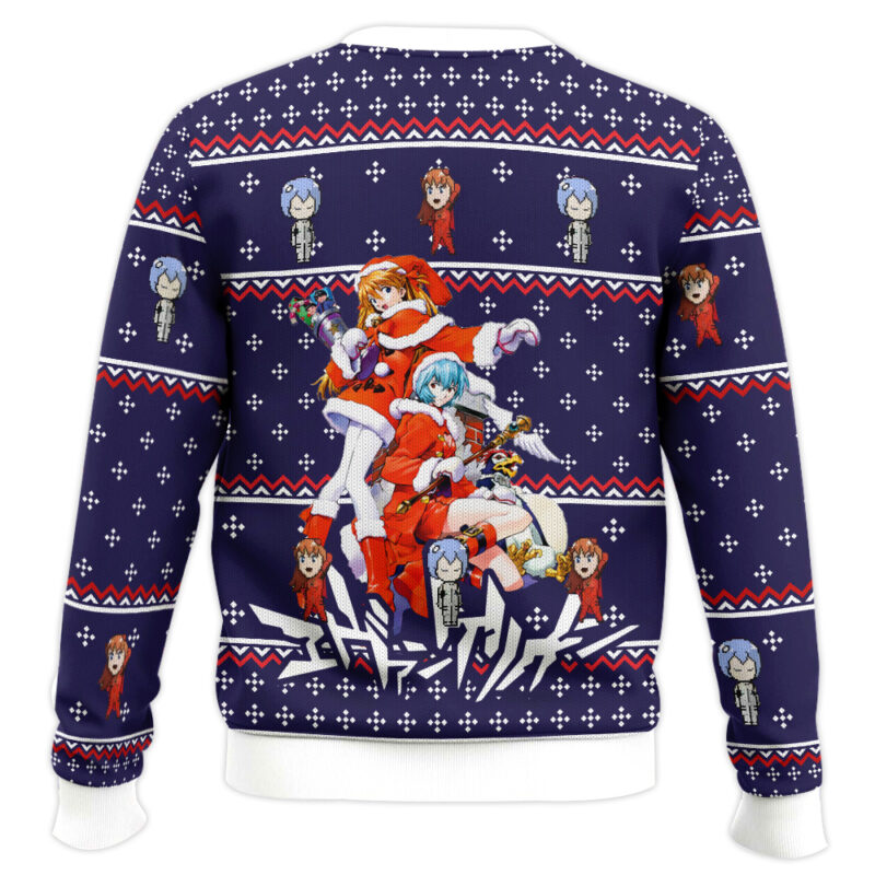 Hooktab Xmas Evangelion Ugly Christmas Sweater Hooktab Xmas Evangelion Ugly Christmas Sweater