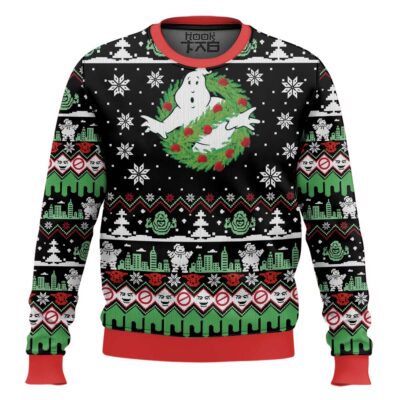 Hooktab Xmas Ghost Ghostbusters Ugly Christmas Sweater