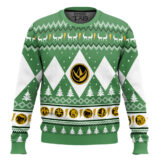 Hooktab Xmas Green Ranger Mighty Morphin Ugly Christmas Sweater