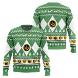 Hooktab Xmas Green Ranger Mighty Morphin Ugly Christmas Sweater