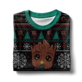 Hooktab Xmas Groot Marvel Ugly Christmas Sweater