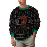 Hooktab Xmas Groot Marvel Ugly Christmas Sweater