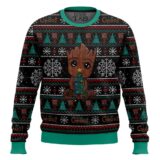 Hooktab Xmas Groot Marvel Ugly Christmas Sweater