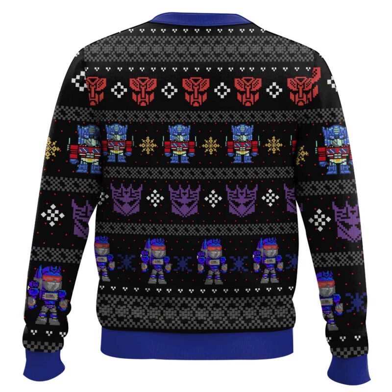 Hooktab Xmas In Disguise Transformers Ugly Christmas Sweater Hooktab Xmas In Disguise Transformers Ugly Christmas Sweater