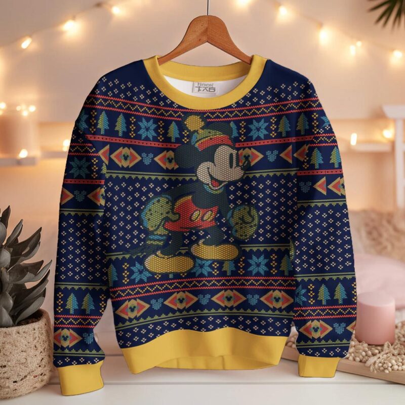 Hooktab Xmas Mickey Ugly Christmas Sweater Hooktab Xmas Mickey Ugly Christmas Sweater