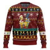 Hooktab Xmas Moment The Simpson Family Ugly Christmas Sweater