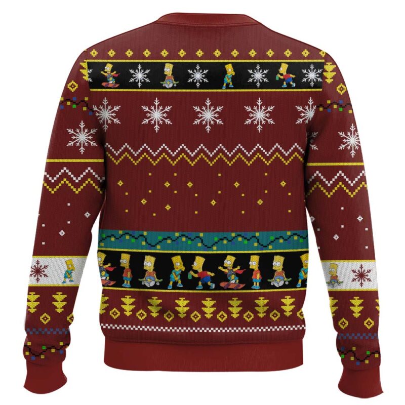 Hooktab Xmas Moment The Simpson Family Ugly Christmas Sweater Hooktab Xmas Moment The Simpson Family Ugly Christmas Sweater