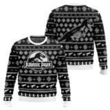 Hooktab Xmas Night Jurassic Park Ugly Christmas Sweater