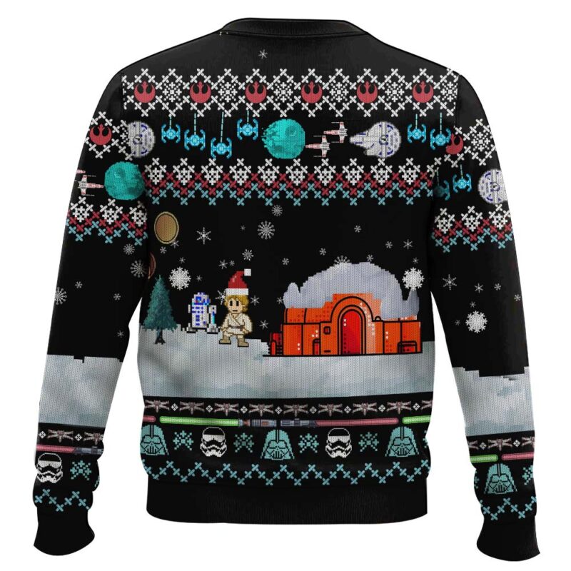 Hooktab Xmas Night With Luke Skywalker Star Wars Ugly Christmas Sweater Hooktab Xmas Night With Luke Skywalker Star Wars Ugly Christmas Sweater
