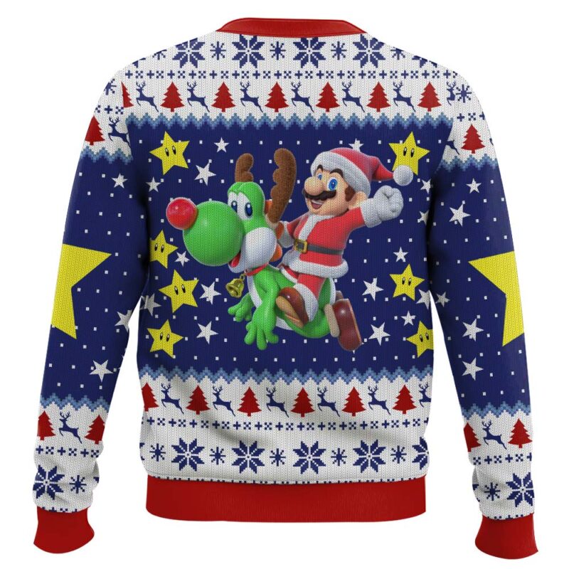 Hooktab Xmas Odyssey Super Mario Bros. Ugly Christmas Sweater Hooktab Xmas Odyssey Super Mario Bros. Ugly Christmas Sweater