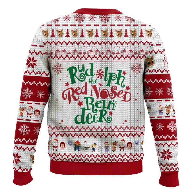 Hooktab Xmas Rudolph The Red-nosed Reindeer Ugly Christmas Sweater Hooktab Xmas Rudolph The Red-nosed Reindeer Ugly Christmas Sweater