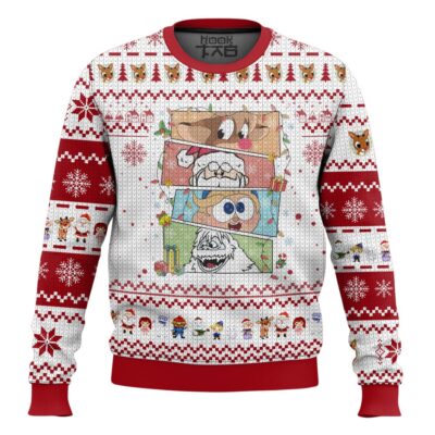 Hooktab Xmas Rudolph The Red-nosed Reindeer Ugly Christmas Sweater