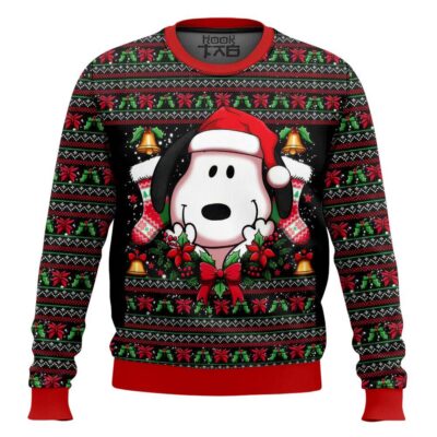 Hooktab Xmas Snoopy The Charlie Brown and Snoopy Show Ugly Christmas Sweater