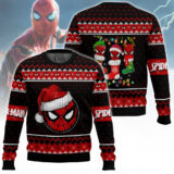 Hooktab Xmas Spider-man Ugly Christmas Sweater