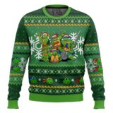 Hooktab Xmas Squad Teenage Mutant Ninja Turtles Ugly Christmas Sweater