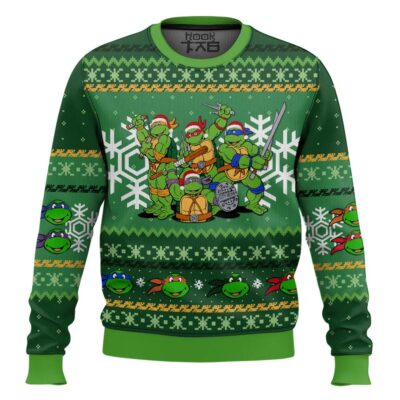 Hooktab Xmas Squad Teenage Mutant Ninja Turtles Ugly Christmas Sweater