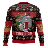 Hooktab Xmas Surprise! Tom And Jerry Ugly Christmas Sweater