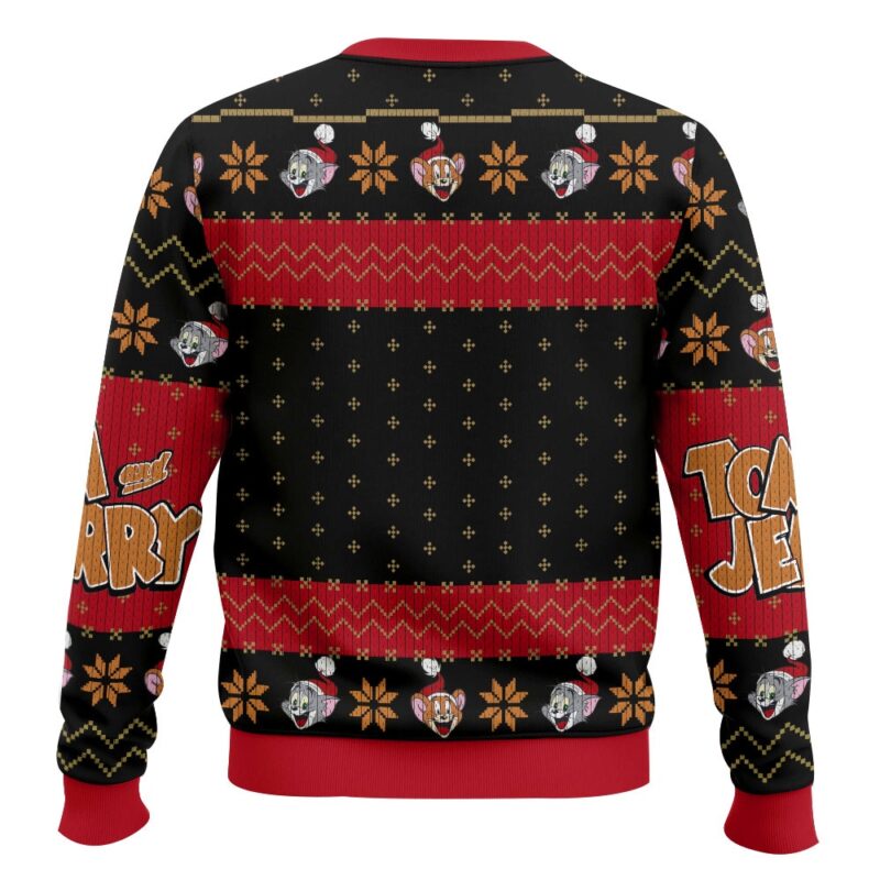 Hooktab Xmas Surprise! Tom And Jerry Ugly Christmas Sweater Hooktab Xmas Surprise! Tom And Jerry Ugly Christmas Sweater