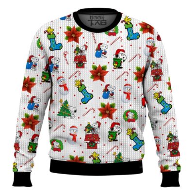 Hooktab Xmas The Charlie Brown and Snoopy Show Ugly Christmas Sweater