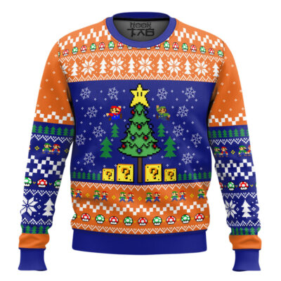Hooktab Xmas Tree Super Mario Bros. Ugly Christmas Sweater
