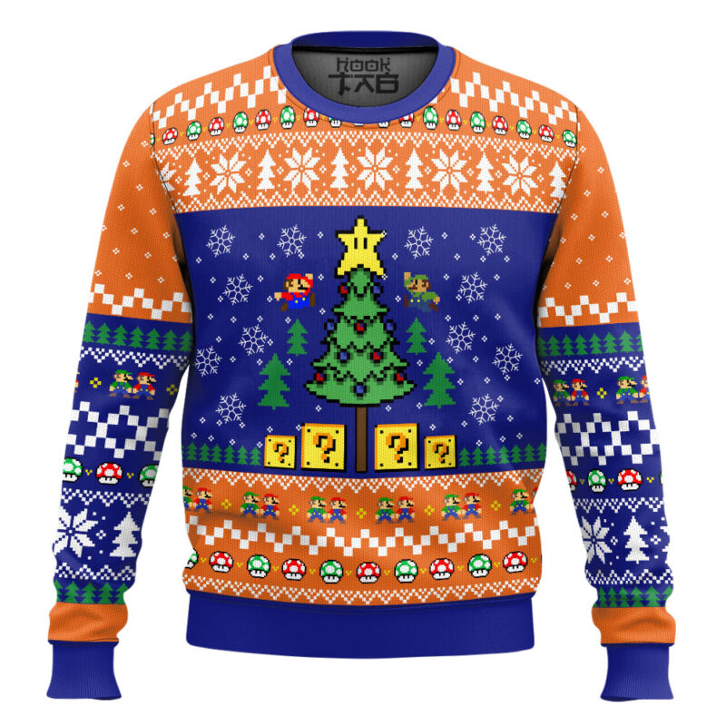 Hooktab Xmas Tree Super Mario Bros. Ugly Christmas Sweater