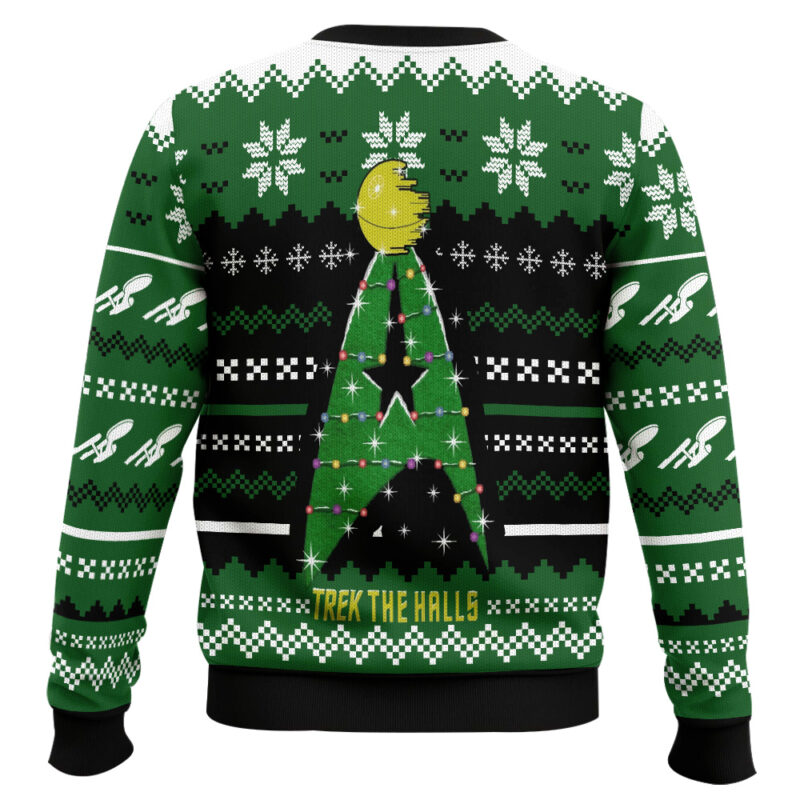 Hooktab Xmas Tree Trek The Halls Star Trek Ugly Christmas Sweater Hooktab Xmas Tree Trek The Halls Star Trek Ugly Christmas Sweater