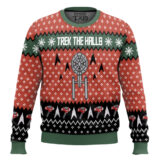 Hooktab Xmas Trek The Halls Star Trek Ugly Christmas Sweater