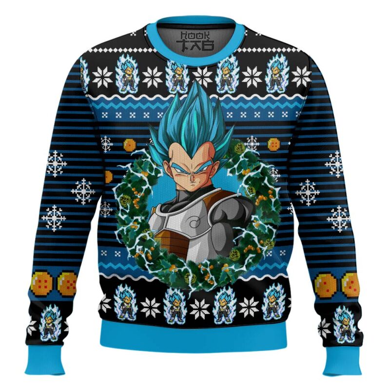 Hooktab Xmas Vegeta Dragon Ball Ugly Christmas Sweater