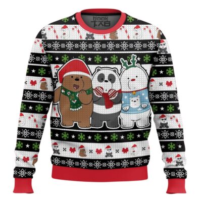 Hooktab Xmas We Bare Bear Ugly Christmas Sweater